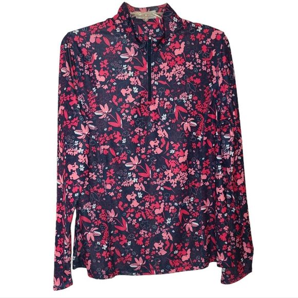 Callaway Tops - Callaway Weather Series Long Sleeve Floral Golf Shirt
